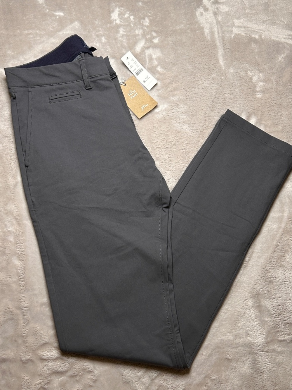 J Crew Tech Pant 484 Slim Mens (Fits 31x34) Gray Stretch Performance Casual
